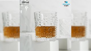 Pratinjau video produk One Two Cups Gelas Whisky Crystal Old-Fashioned Rock Glass 280ml - IW2