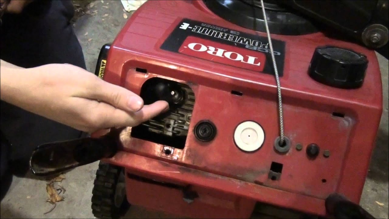 how-to-change-sparkplug-on-toro-ccr-powerlite-youtube