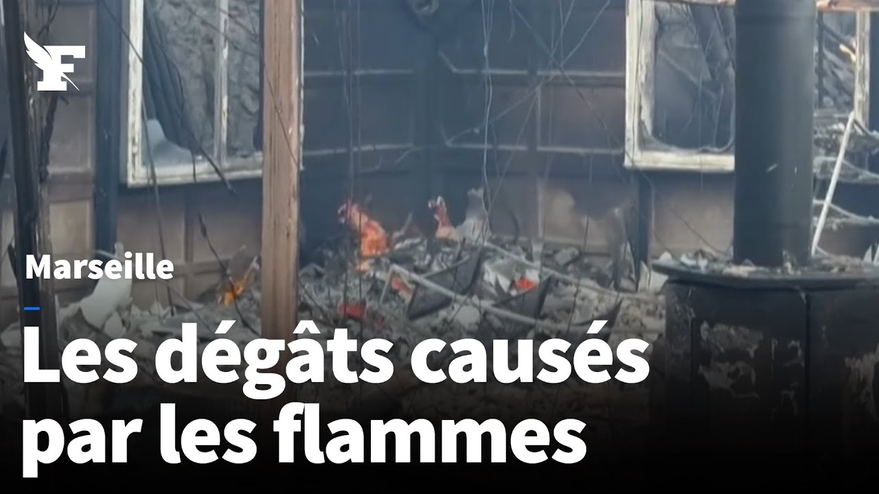 Incendie à Marseille: les images apocalyptiques des dégâts causés par les flammes