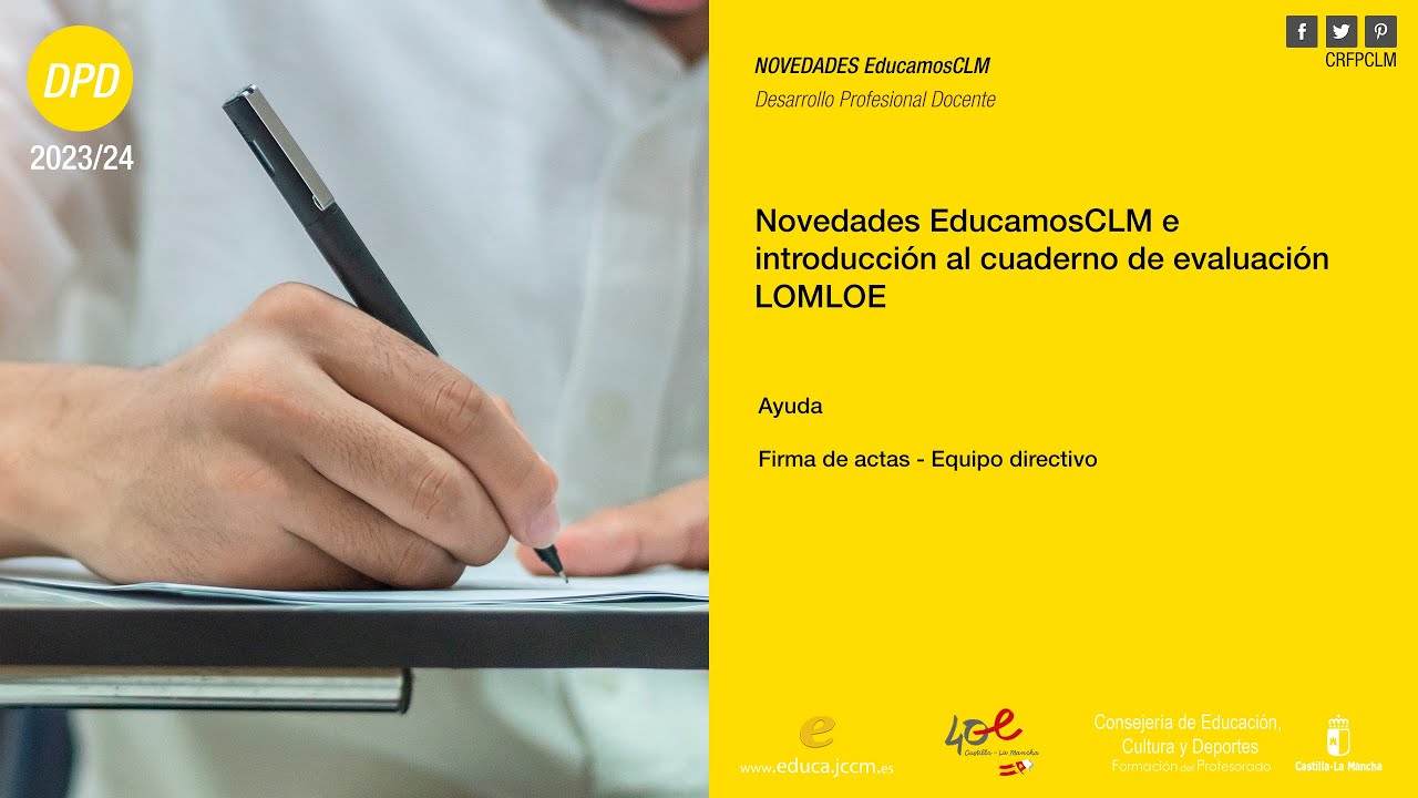 #CuadernoDeEvaluación - Ayuda: Firma de actas - Equipo directivo