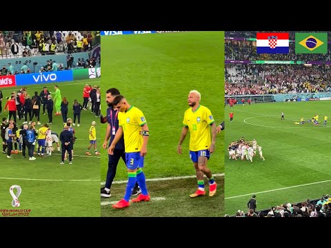 Brazil Players In Tears After Getting Knocked Out By Croatia In The Quarter Finals Of The World Cup