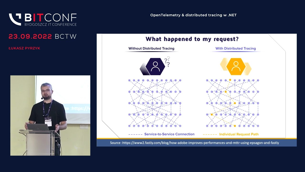 BITconf 2022 - [Łukasz Pyrzyk] OpenTelemetry & distributed tracing w .NET