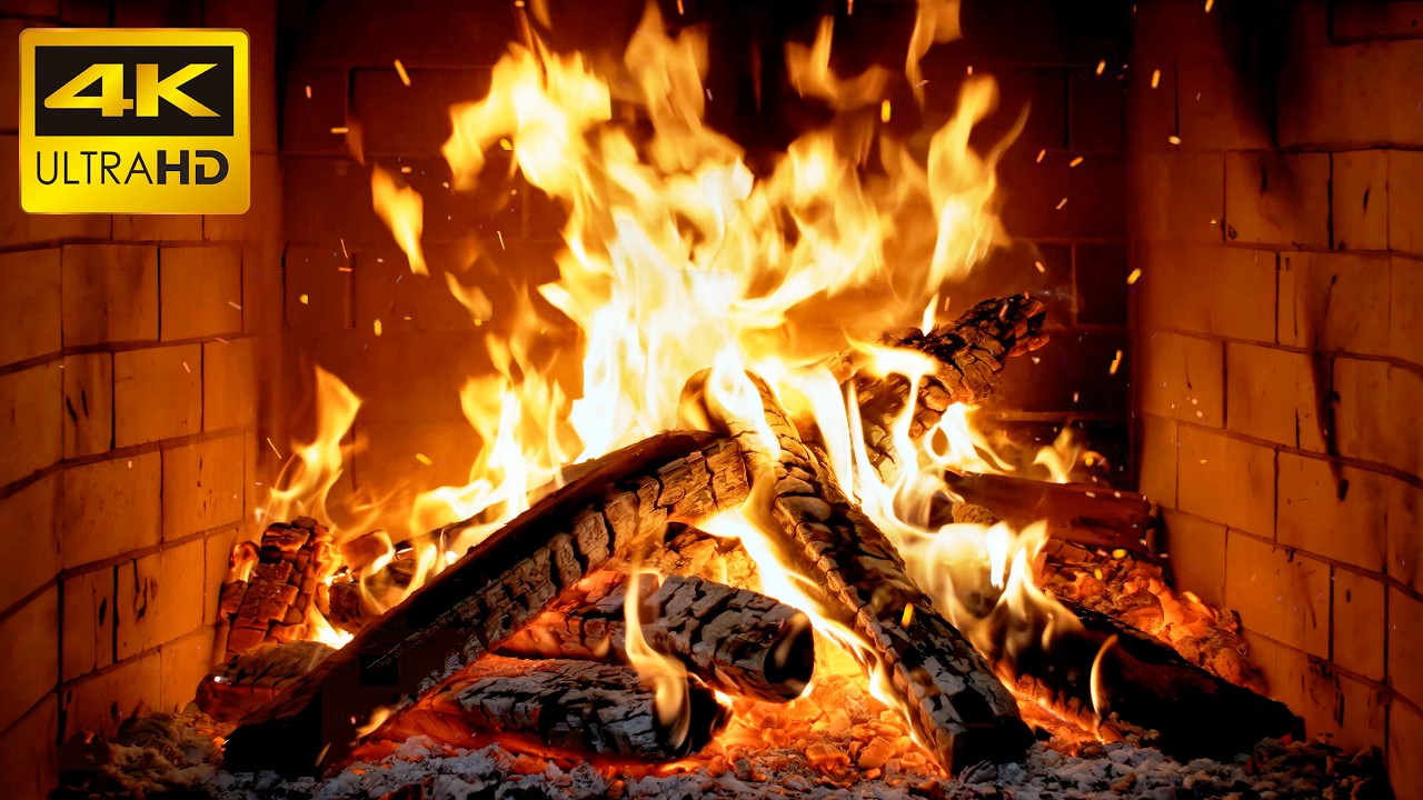 🔥 Tranquil Flames Fireplace with Slow-Burning Logs and Peaceful Crackles for Long Sleep Sessions