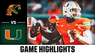 Florida A&M vs. Miami Game Highlights | 2024 ACC Football