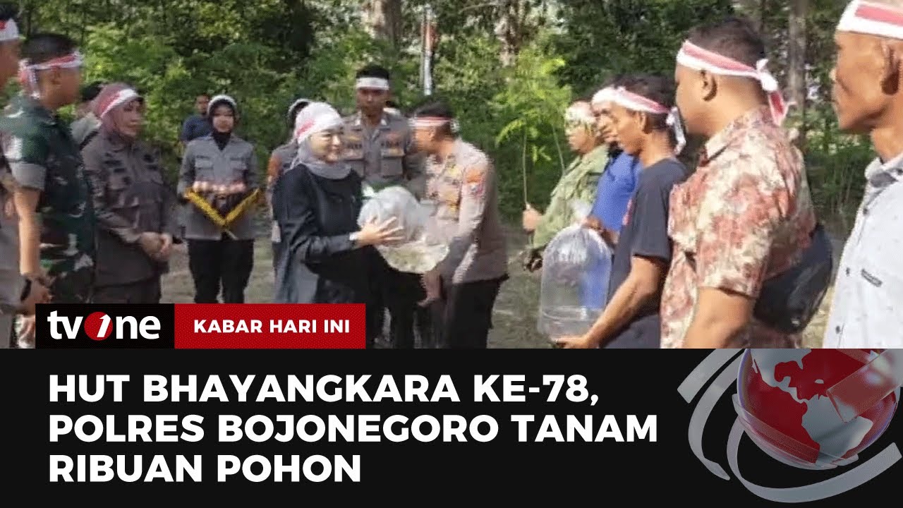 Dalam Rangka HUT Bhayangkara, Ribuan Pohon Ditanam di Bojonegoro | Kabar Hari Ini tvOne