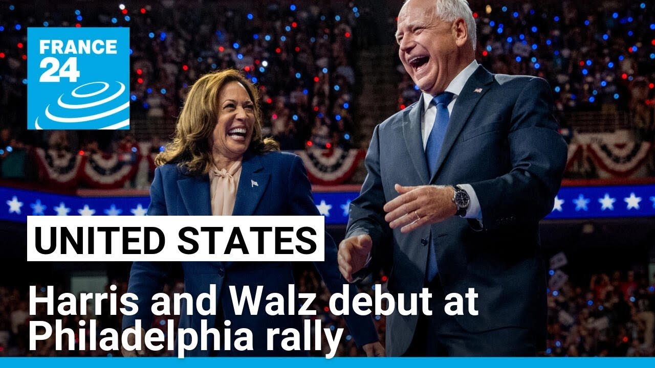 Kamala Harris and Tim Walz debut at Philadelphia rally • FRANCE 24 English