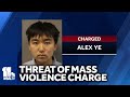 Student charged with threat of mass violence
