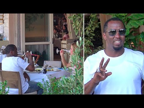 Sean Combs Asked About XXXTentacion While At 'Business Lunch' With Pretty Blonde In Beverly Hills