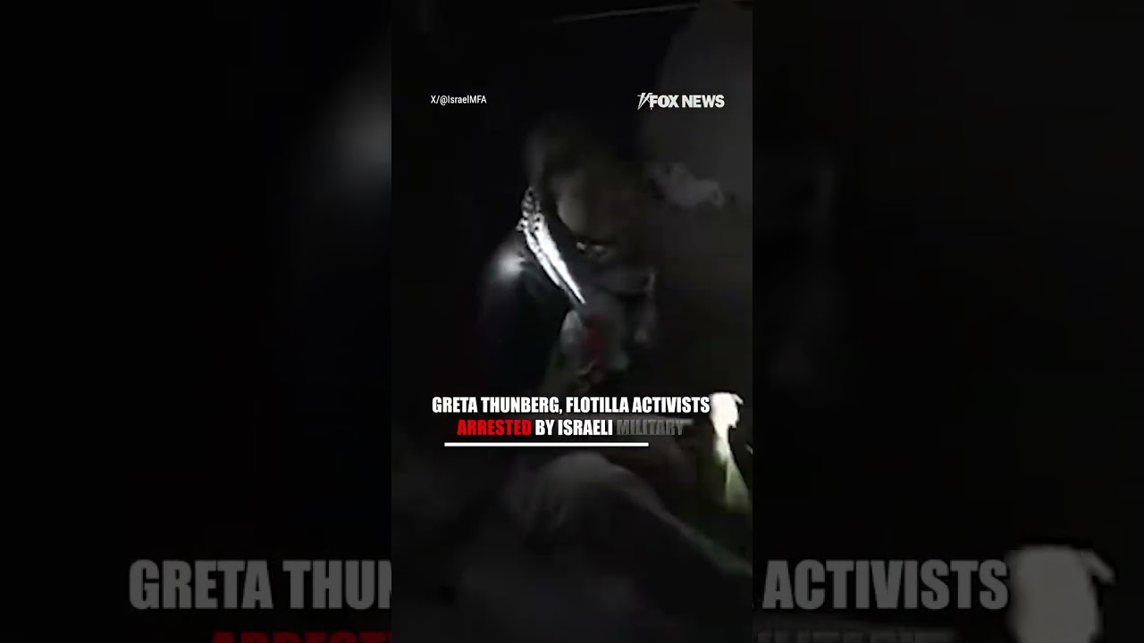 FLOTILLA FIASCO: Greta Thunberg among 500 anti-Israel activists arrested #shorts #gaza #thunberg