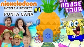 SPONGEBOB HOUSE TOUR in REAL LIFE! Nickelodeon Suites Resort Pineapple Villa w/ FV Family