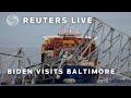 LIVE: Joe Biden visits Baltimore after bridge collapse