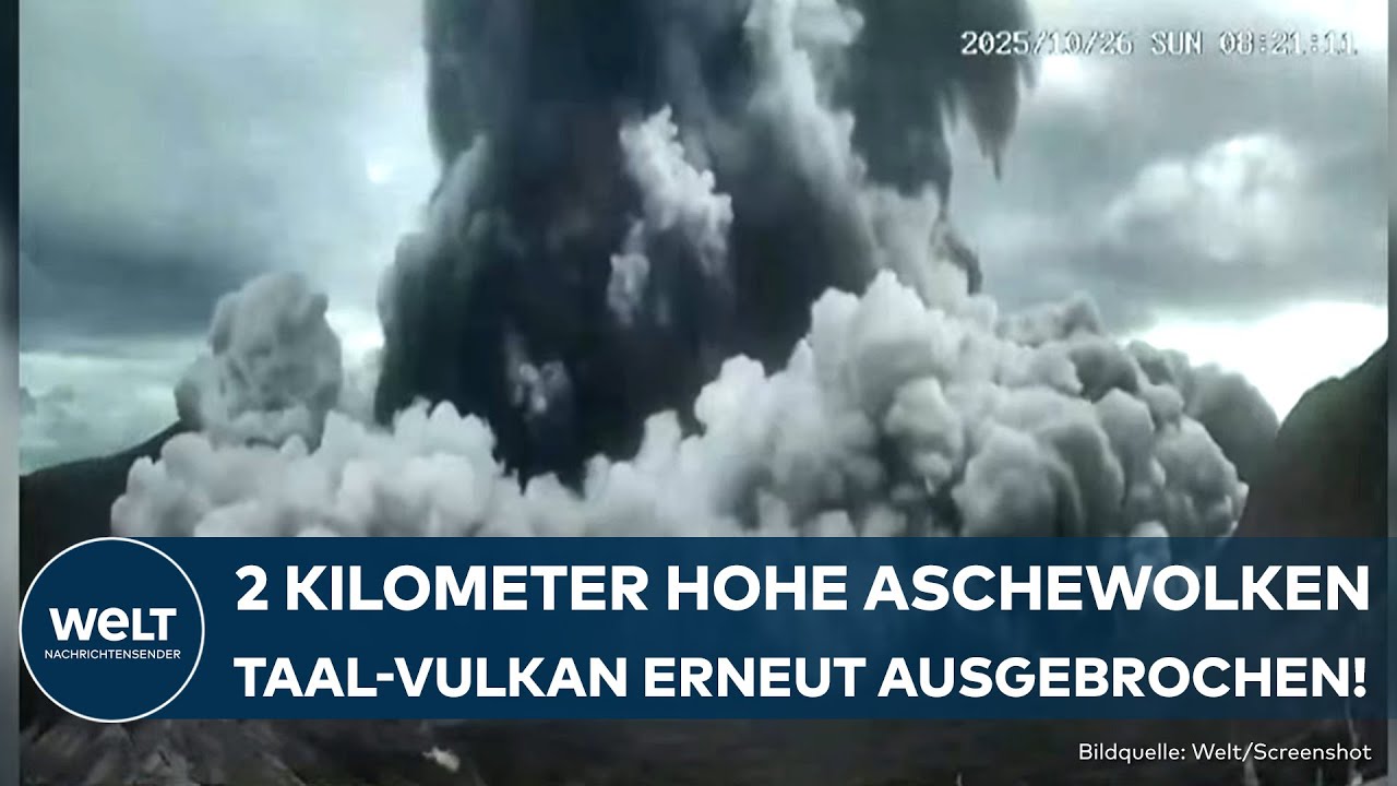 PHILIPPINEN: Spektakuläre Eruption südlich von Manila - Heißes Magma trifft auf Wasser!