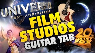 TOP 5 Movie Company Intros (Fingerstyle Cover On Acoustic Guitar with TAB)