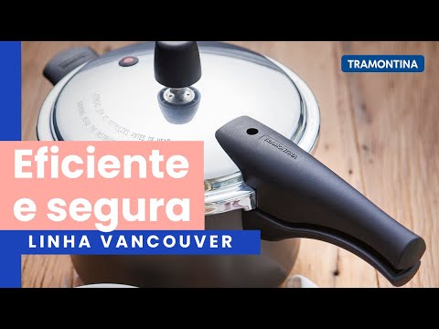 Panela de Pressão Vancouver Grafite 20cm 4,5 L Tramontina  - Vídeo explicativo