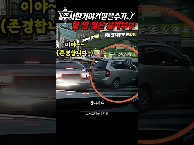 차로 가운데 주차를 했다고?? 보고도 믿을 수 없는..