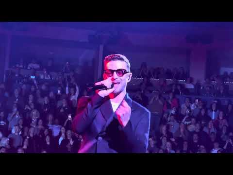 Justin Timberlake performs No Angels on The Forget Tomorrow World Tour in Vancouver on 4/29/24.