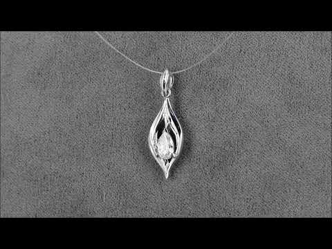 Подвеска в форме капли с бриллиантом груша 