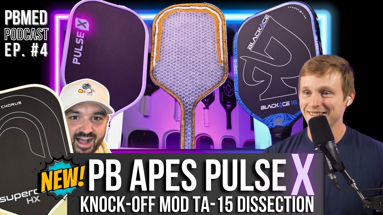 NEW Pickleball Apes Pulse X, Knock-off MOD TA-15 Dissection, ProKennex Black Ace 16, Chorus paddles