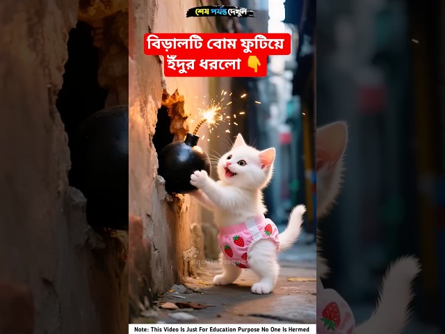 বিড়ালটি ইঁদুর ধরে ইঁদুরের মাংস বিক্রি করল 🐱🐀🐈 #catvideos #cat #catlovers #aicartoon #aicat #shorts