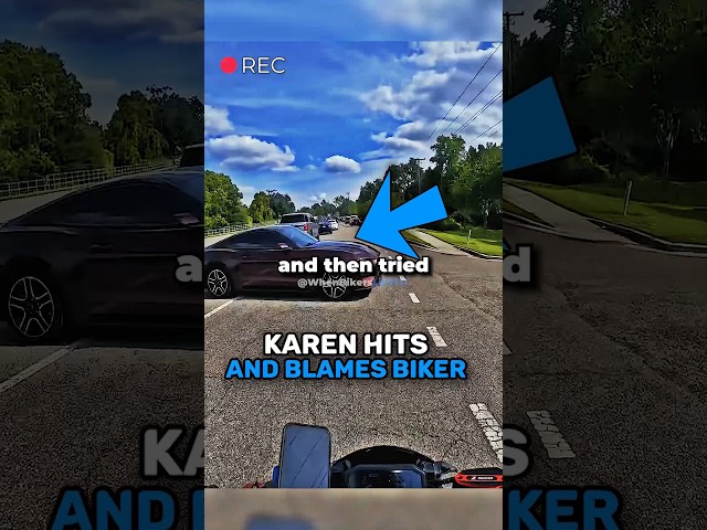 Karen HITS Biker and Tries To BLAME Him! 🤯 @hiagoF
