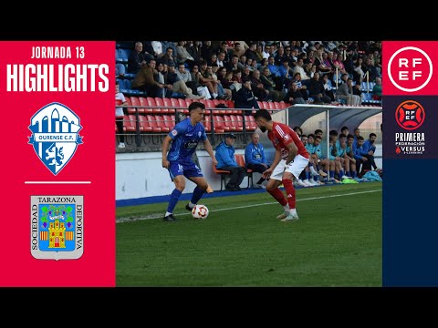 (RESUMEN Y GOLES) Ourense CF 3-2 SD Tarazona / J13 - 1ª RFEF / Fuente: YouTube Real Federación Española de Fútbol