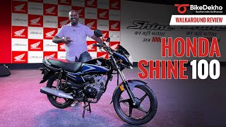 Honda Shine 100 Hindi Walkaround Aa Gayi Honda ki Sau BikeDekho