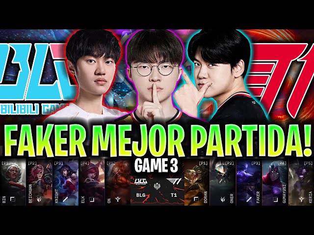 FAKER ESTÁ EN SU MÁXIMO NIVEL CON T1! 😱GOAT🐐 | BLG vs T1 Game 3 MSI 2025 ESPAÑOL IBAI