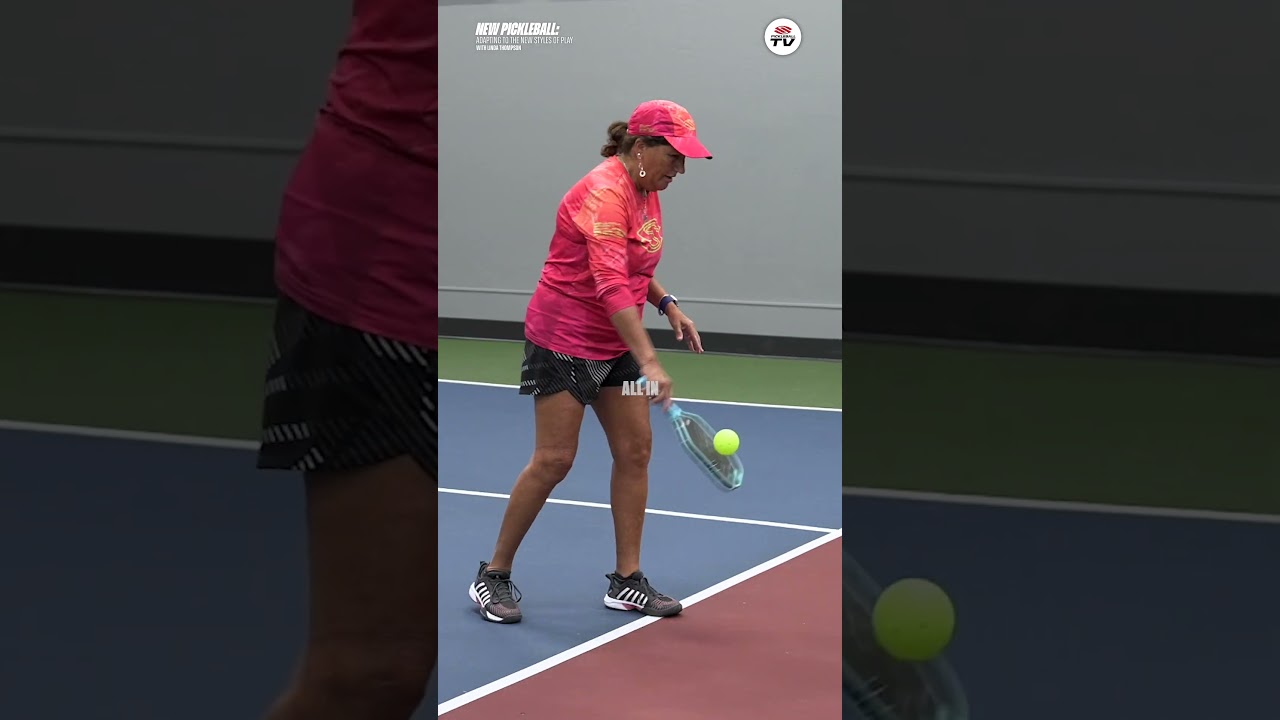 Pickleball coach Linda Thompson will teach you when and how to attack from the kitchen line 🤺