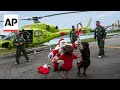 Santa Claus meets child recipients of organ transplants in Brazil