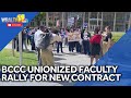 Unionized faculty at BCCC rally for new contract