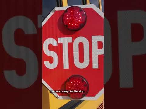 screenshot of youtube video titled When do you need to stop for a school bus?