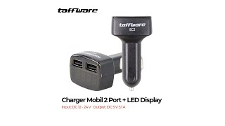 Pratinjau video produk Taffware Dual USB Car Charger 3.1A with LED Display - EC2