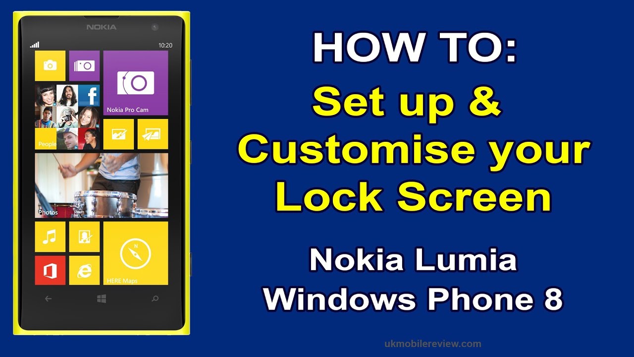 How To Set Up Lock Screen On Nokia Lumia Windows Phone 8 Youtube 9838