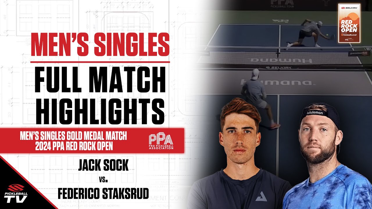 2024 PPA Pickleball Red Rock Open Men's Singles Gold Medal Match - Federico Staksrud vs. Jack Sock
