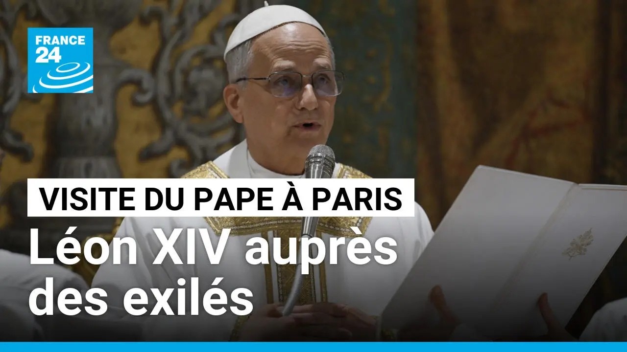 À la Maison Bakhita, Léon XIV rencontre des personnes exilées • FRANCE 24