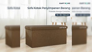 Pratinjau video produk TaffHOME Sofa Kotak Penyimpanan Barang Foldable Storage Container 76x38x36.5cm - H031