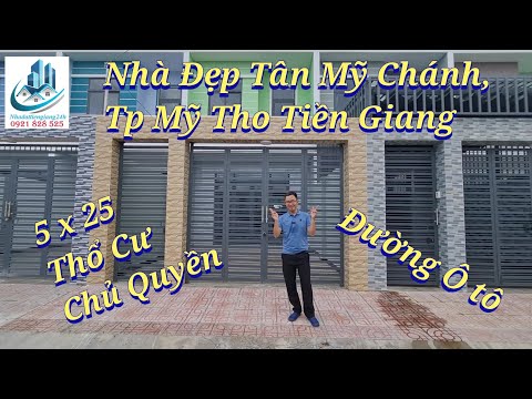 Nhà lầu mới, thiết kế hiện đại, đường nhựa 8m, sân đậu ô tô ở Tân Mỹ Chánh, TP Mỹ Tho, giá siêu tốt