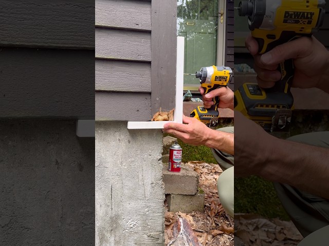 Easy way to fix rotten trim boards. #remodel #construction #contractor #diy #carpenter