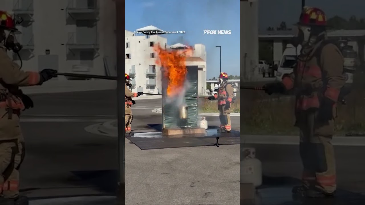 DON'T TRY THIS AT HOME: A frozen turkey erupts in a deep-fryer #shorts #foxnews #us