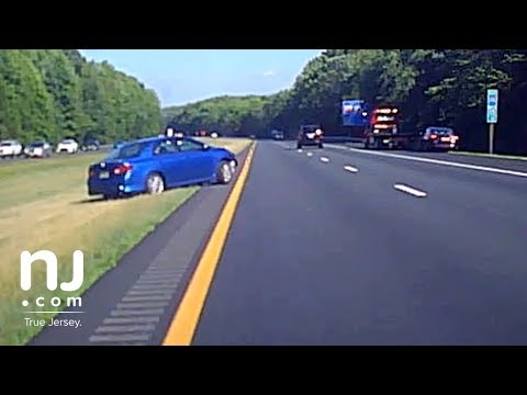 Dashcam captures out-of-control driver on New Jersey Highway