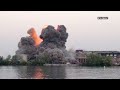 WATCH: Part of Michigan shuttered power plant demolished by explosives  - 00:36 min - News - Video
