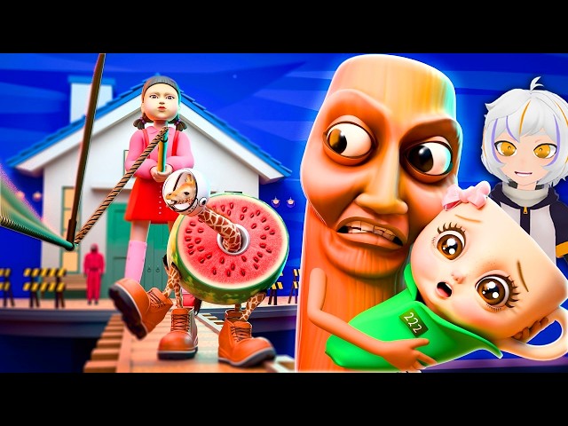 SQUID GAME 3 Vs. ITALIAN BRAINROT! | ChuyMine REACCIONA a Cartoon Games Español