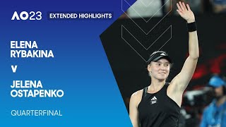 Australian Open 2023 - 1/4 finals: Elena Rybakina vs Jelena Ostapenko (match highlights)
