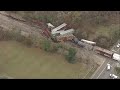 Freight train derails in Romulus, Michigan