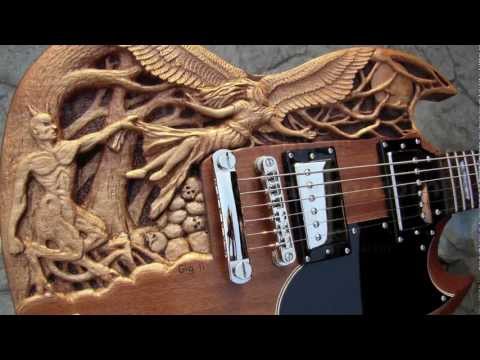 Good 'n Evil carved SG guitar