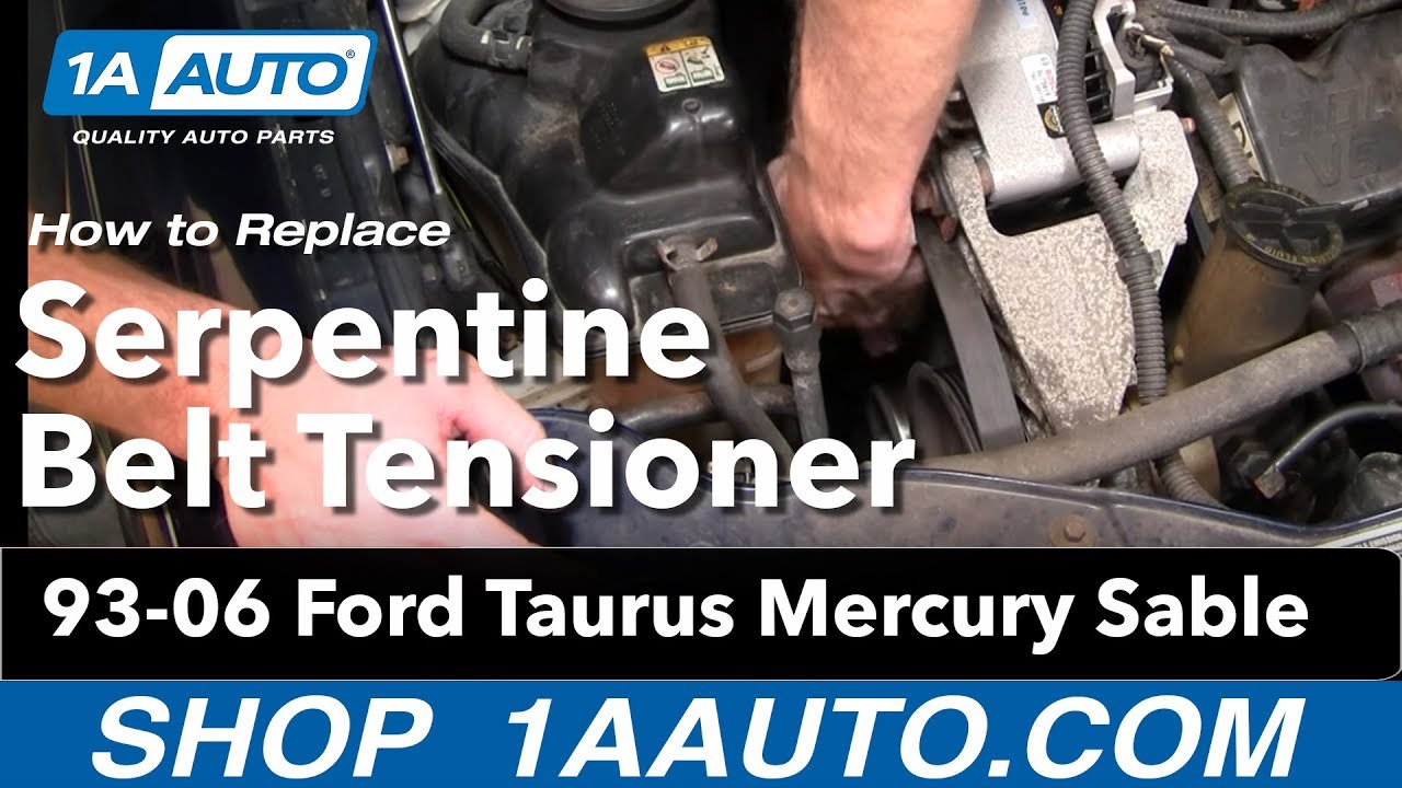 How to replace a belt tensioner ford taurus #7