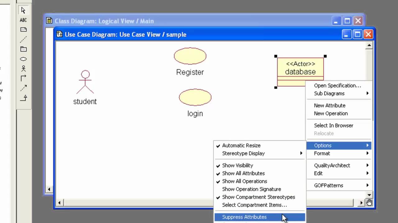 How to create Use Case Diagram using Rational Rose - YouTube