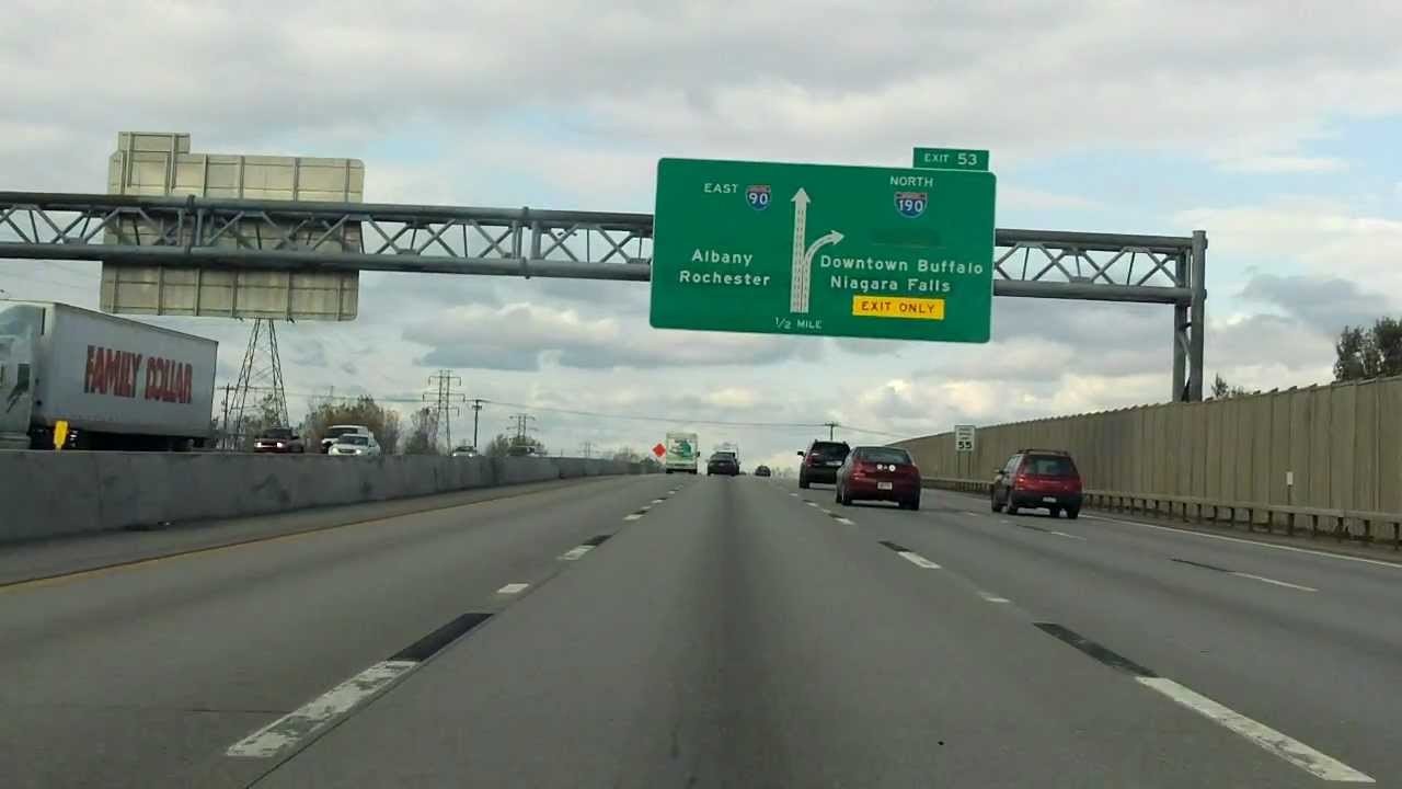 New York State Thruway (Interstate 90 Exits 54 To 50) Eastbound - YouTube