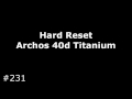Hard Reset Archos 40d Titanium