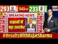 Results With Rajat Sharma Live: शुरू हुई चुनावी गिनती, विपक्ष और NDA में टक्कर | NDA- 01 , INDIA - 0